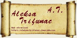 Aleksa Trifunac vizit kartica